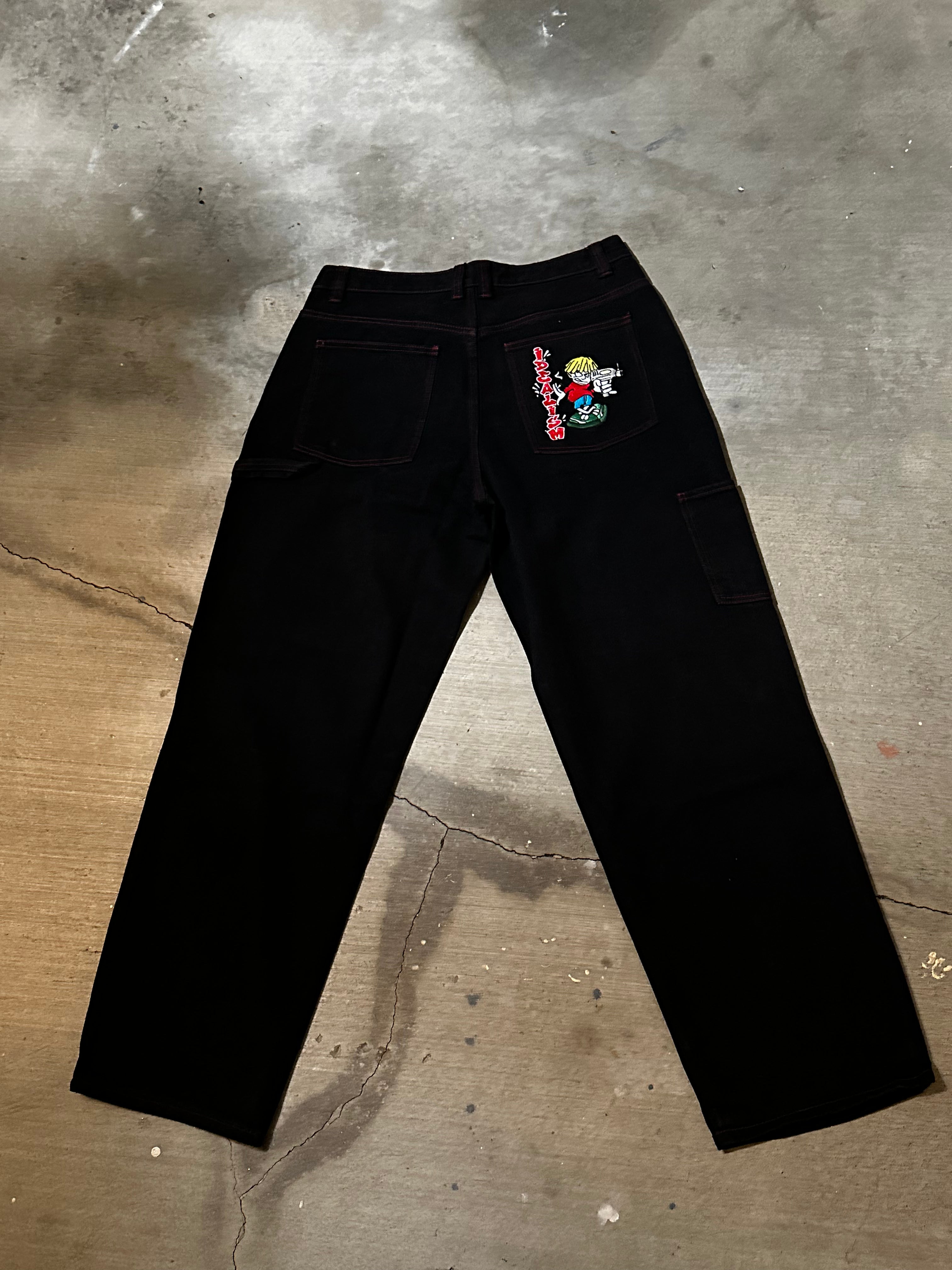 OG Denim Black with Red Stitching – idealism