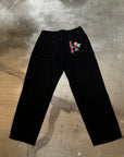 Black with Red Stitching