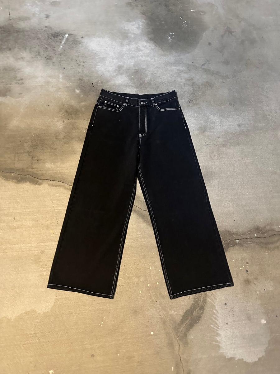 Idealism Denim Classic - Black With White Stitching