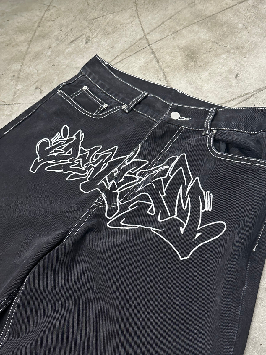 Graffiti Denim - Black - PRE ORDER